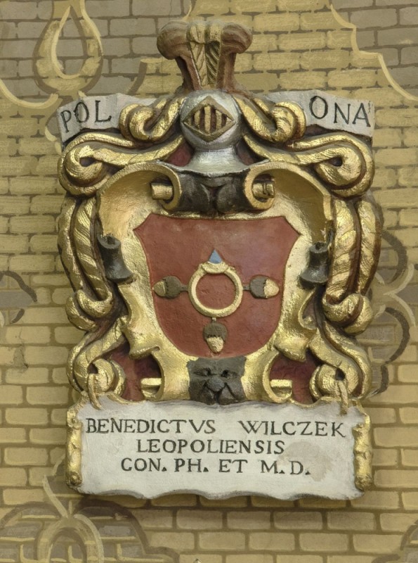 Herb konsyliarza Benedykta Stanisława Wilczka – Aula Magna, Uniwersytet Padewski, fot. G. Zygier (2019)