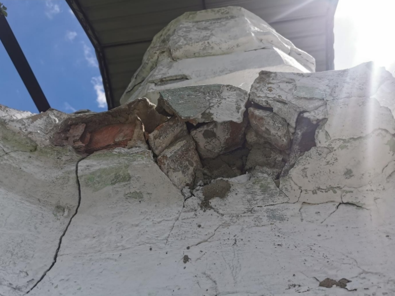 Pomnik Pana Jezusa Boromelskiego Stan przed rekonstrukcją.